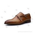 Monk Strap Men Leather Shoes Good Genuine Leather Dress Shoes with Monk Strap Supplier